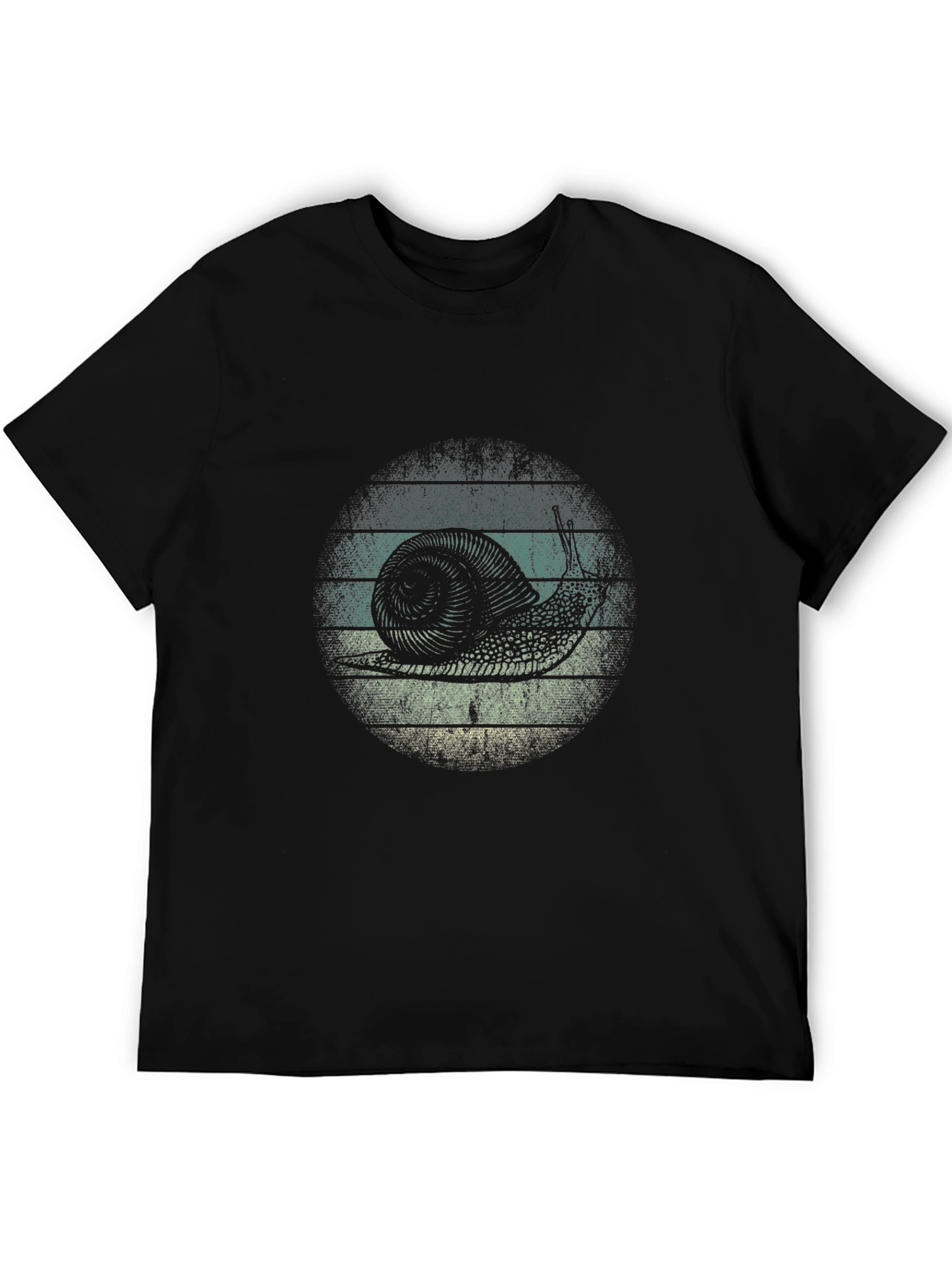 Retro Snail Graphic T-Shirt - Black
