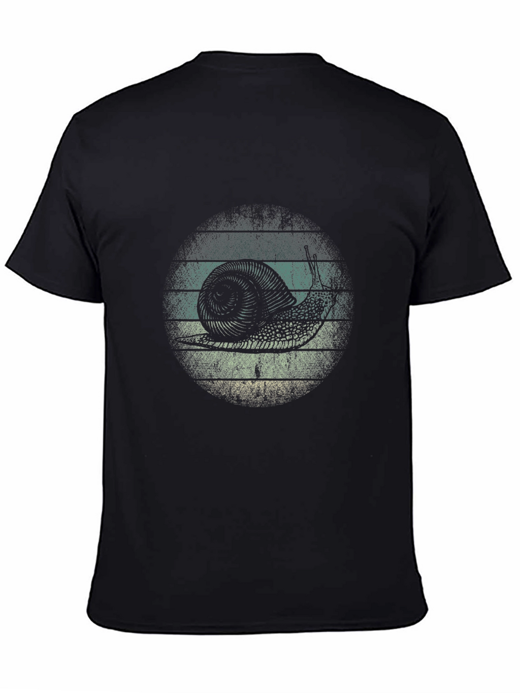 Retro Snail Graphic T-Shirt - Black