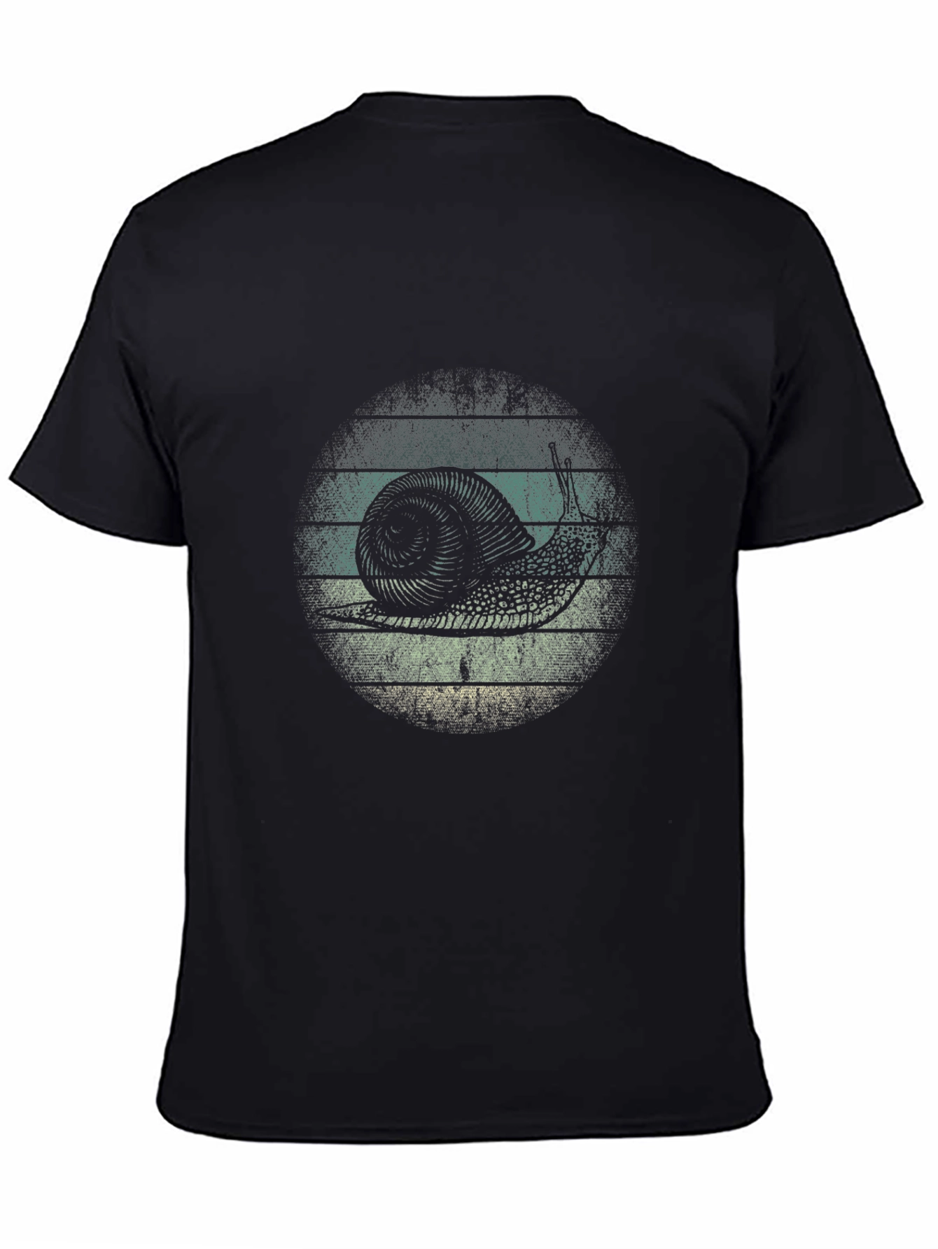 Retro Snail Graphic T-Shirt - Black