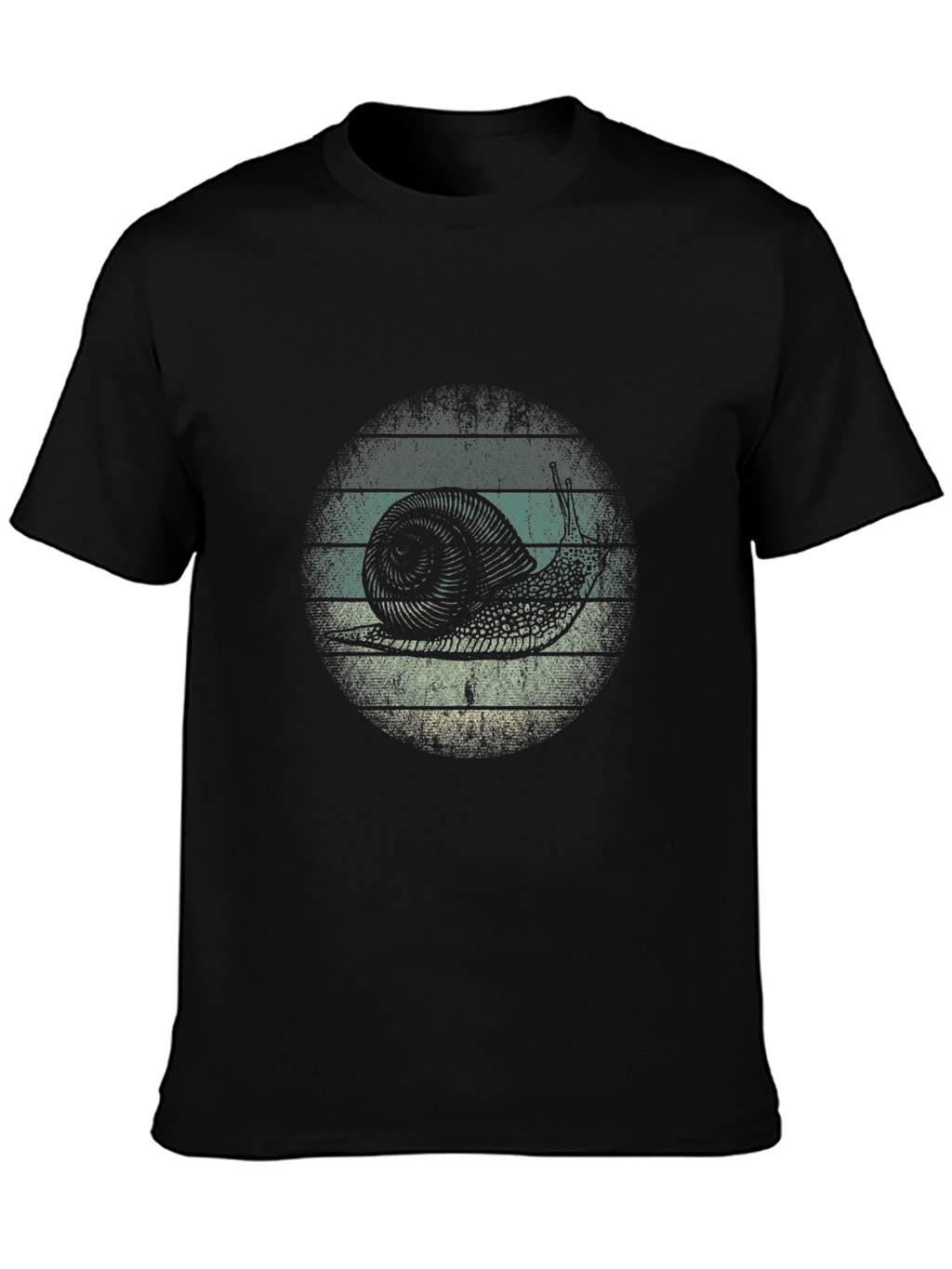 Retro Snail Graphic T-Shirt - Black