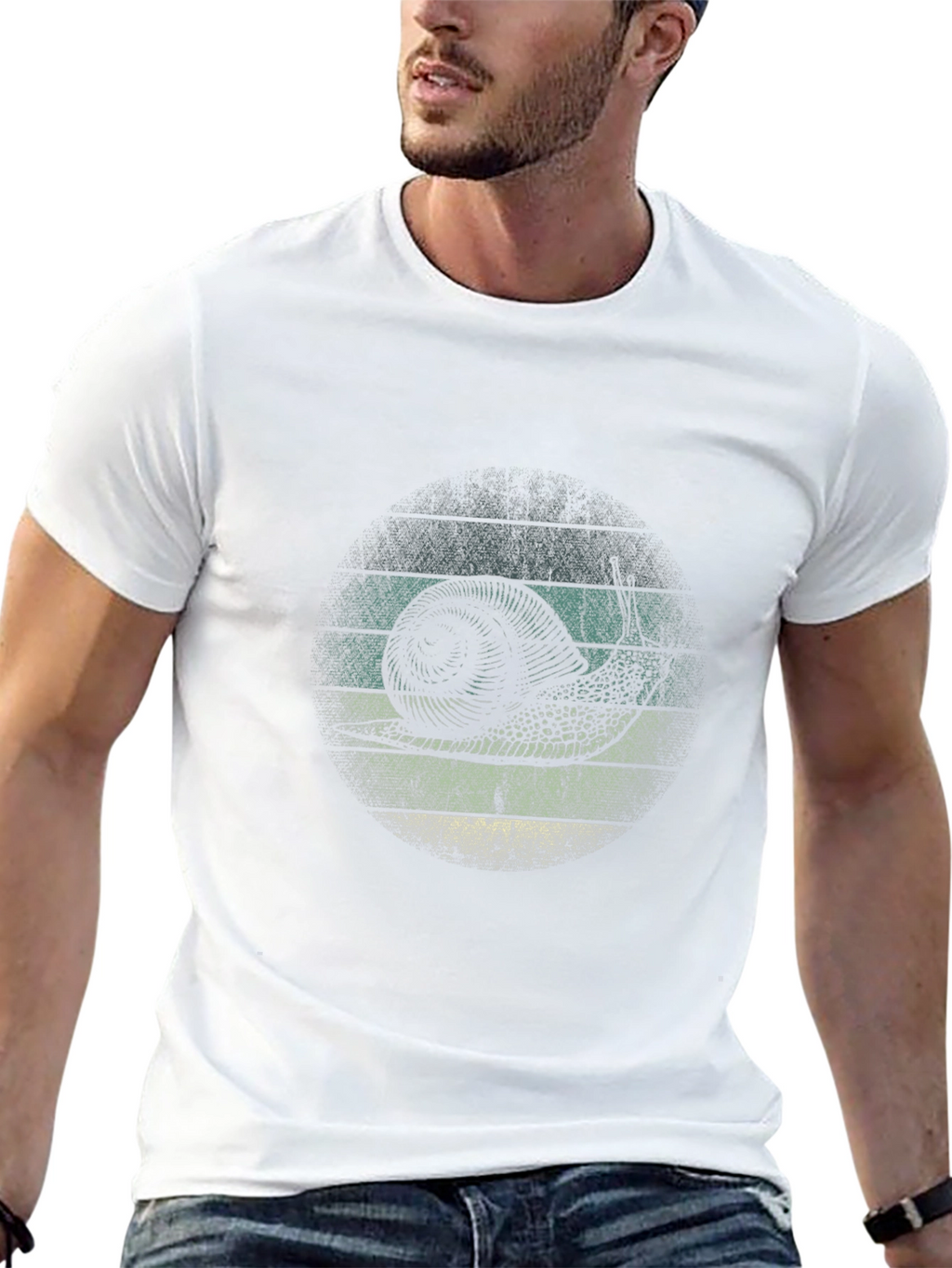 Retro Snail Graphic T-Shirt - Black