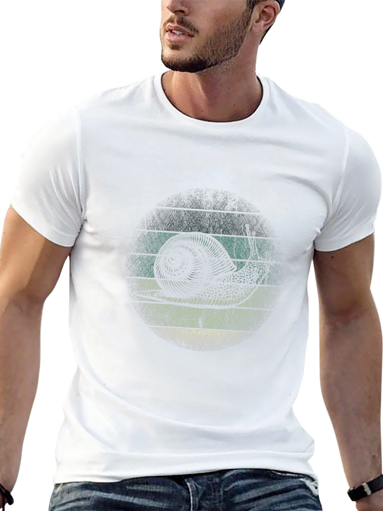 Retro Snail Graphic T-Shirt - Black