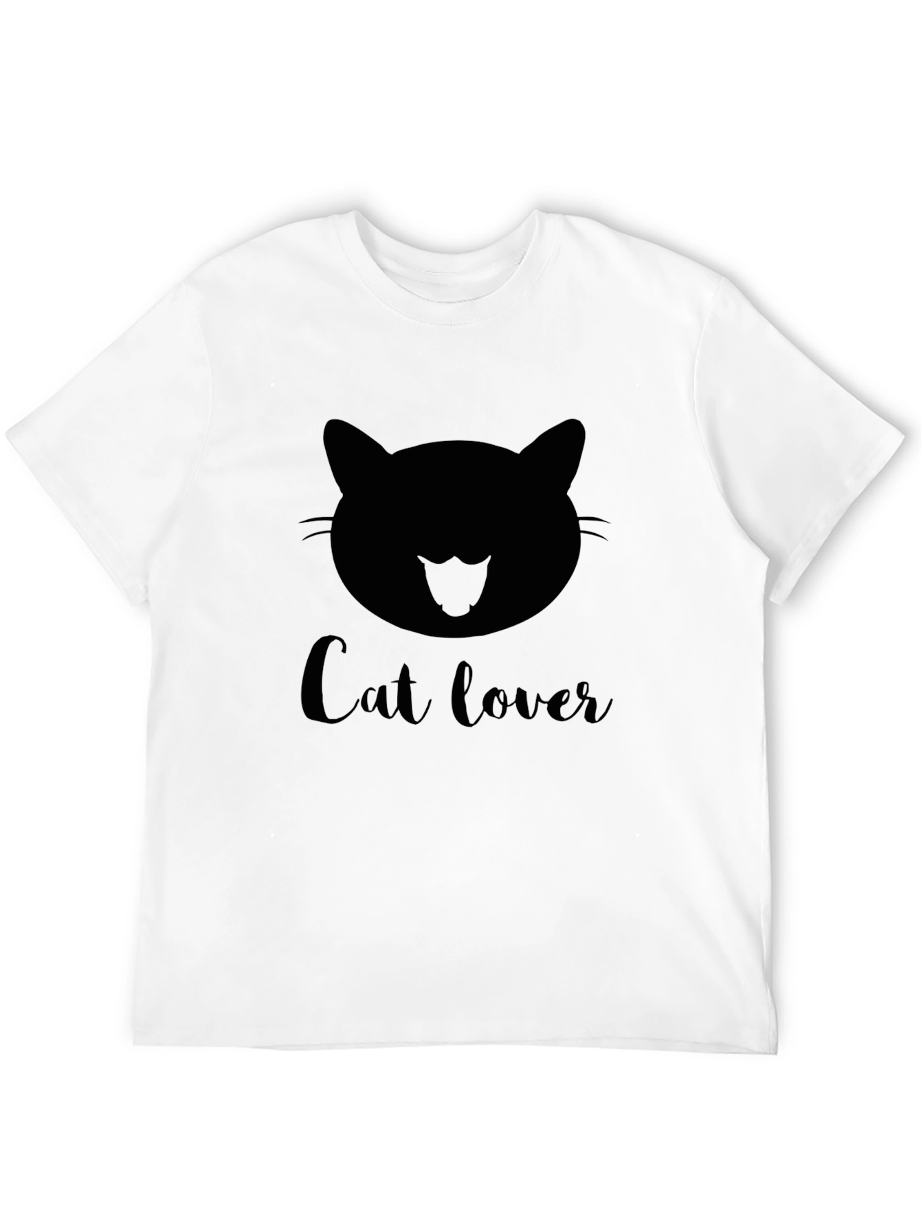 Cat Lover Graphic Black T-Shirt