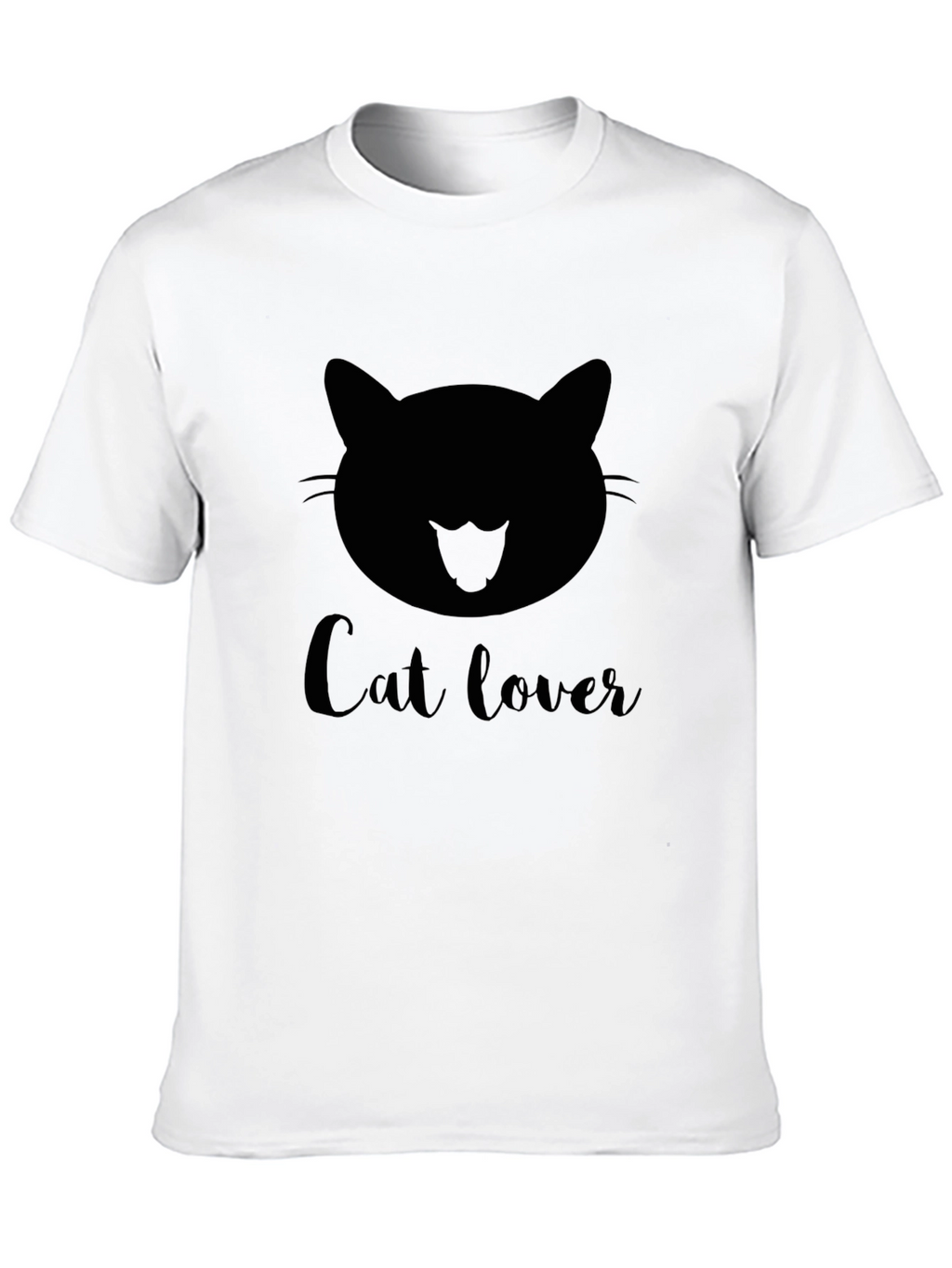 Cat Lover Graphic Black T-Shirt