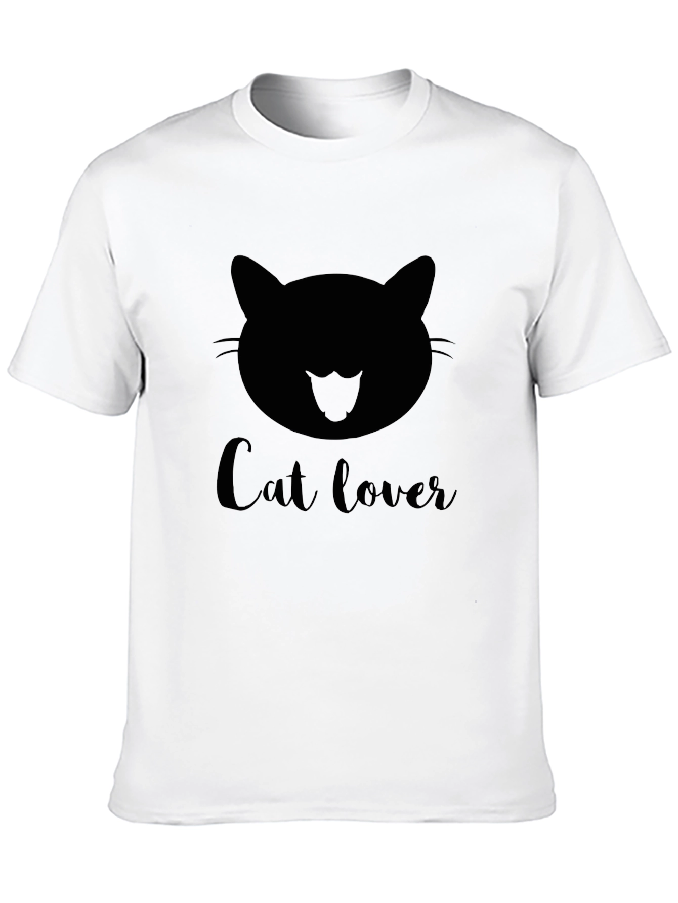 Cat Lover Graphic Black T-Shirt