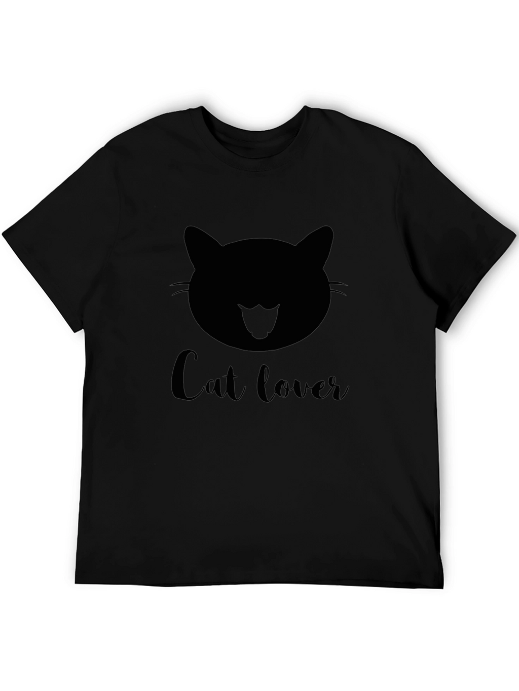 Cat Lover Graphic Black T-Shirt