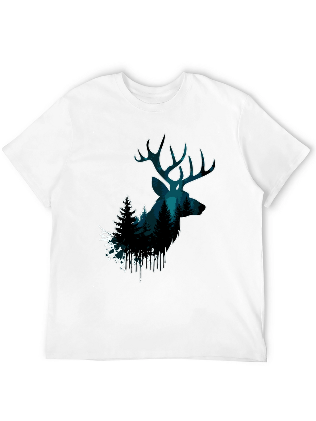 Deer Forest Graphic Tee - Nature Lovers T-Shirt