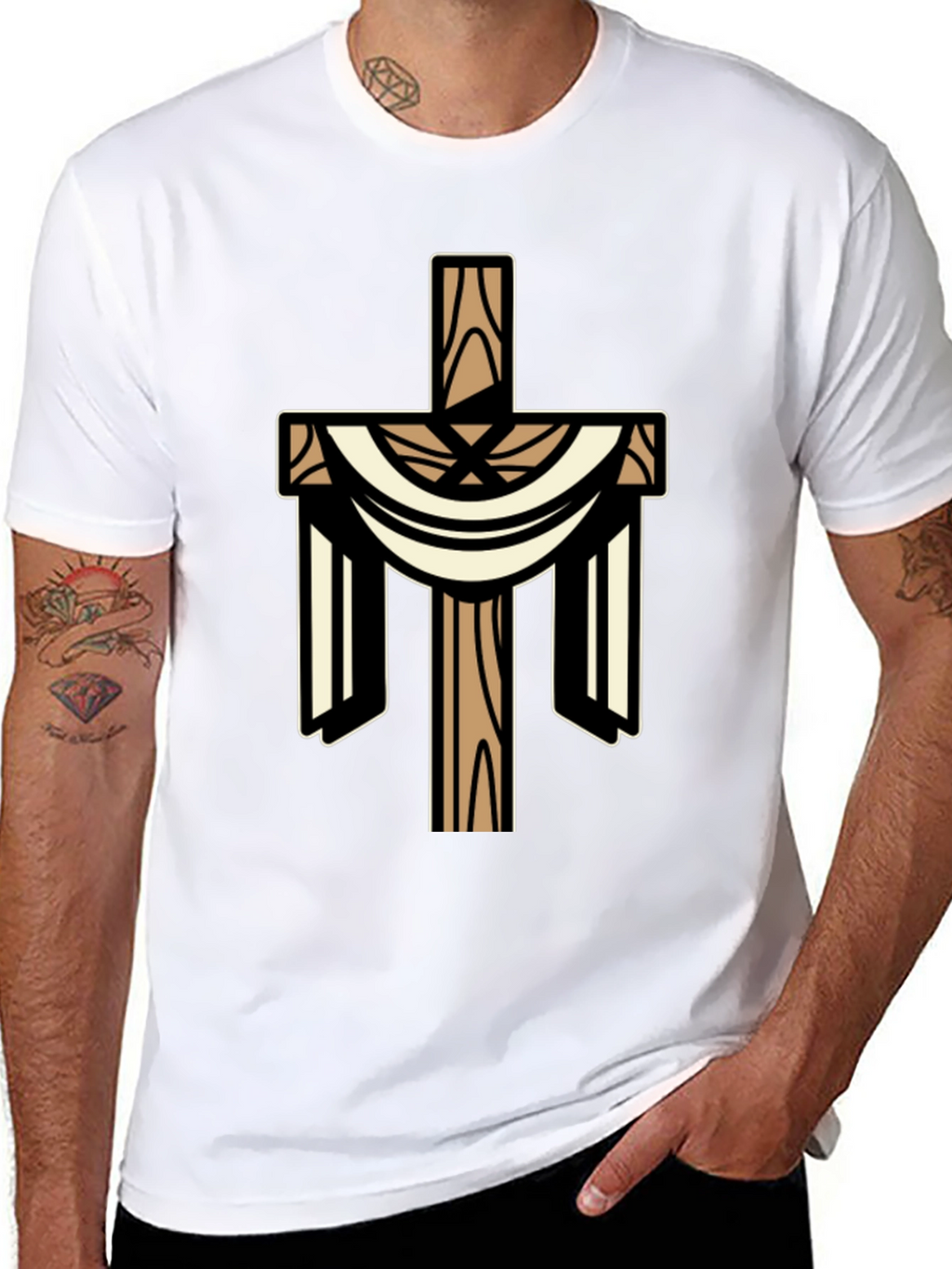 Christian Cross Graphic T-Shirt