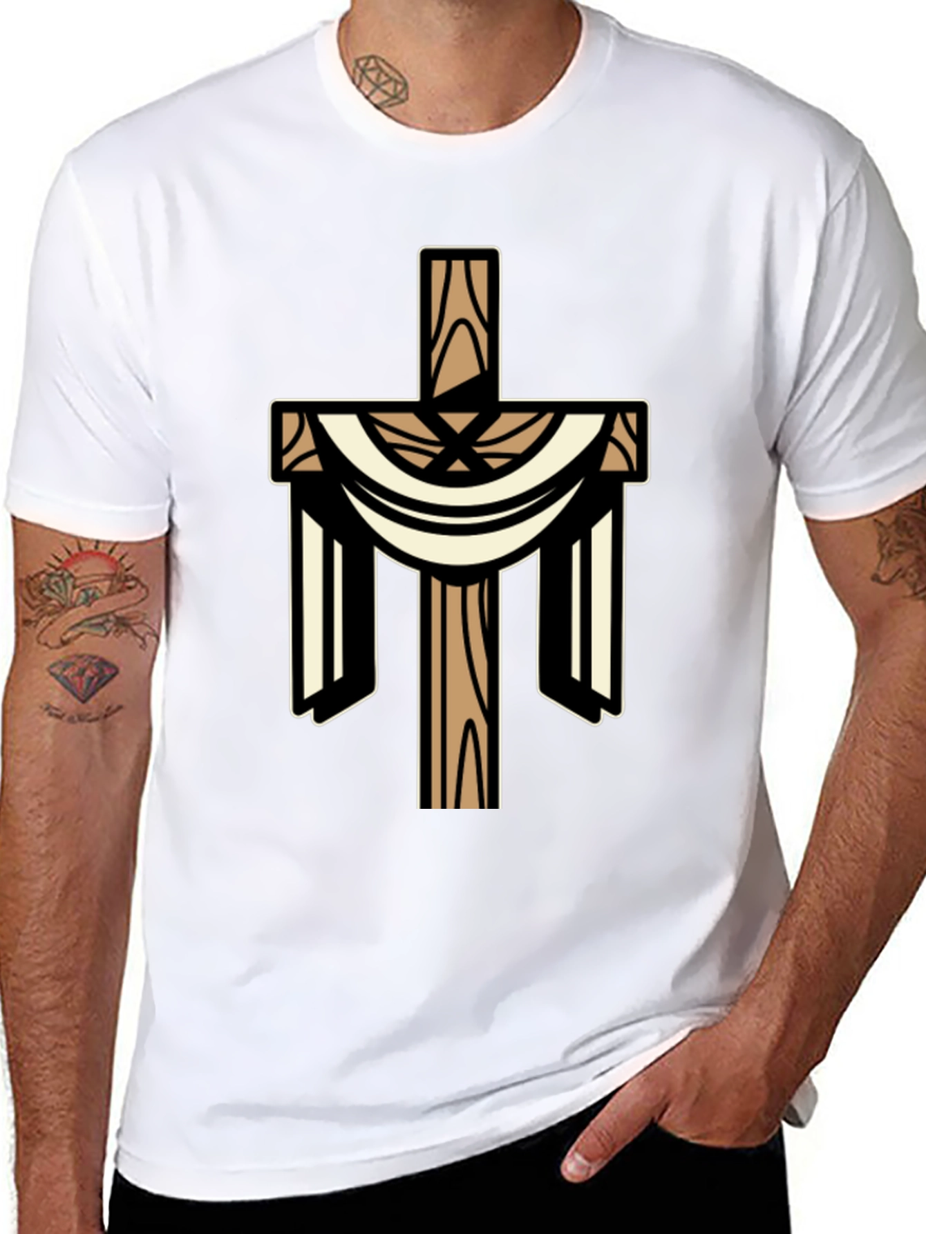 Christian Cross Graphic T-Shirt