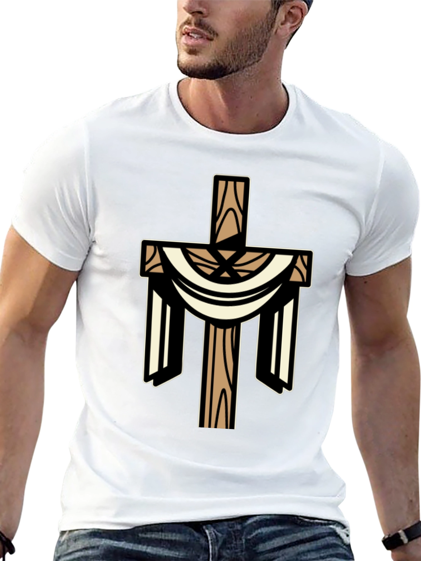 Christian Cross Graphic T-Shirt