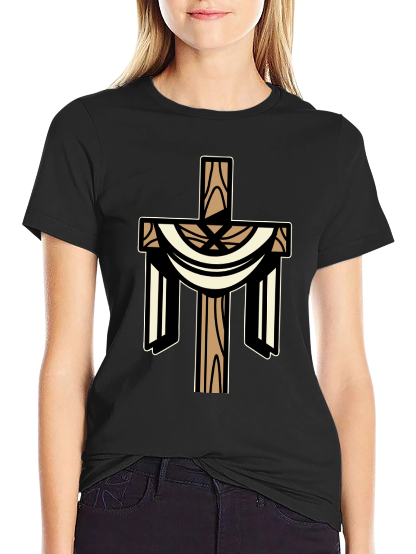 Christian Cross Graphic T-Shirt