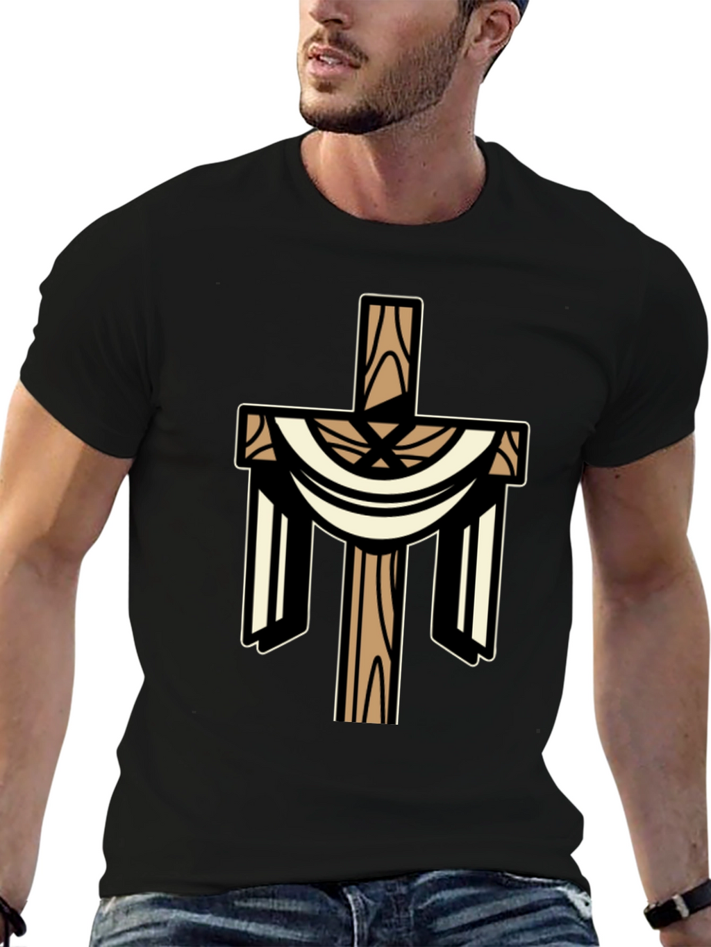 Christian Cross Graphic T-Shirt