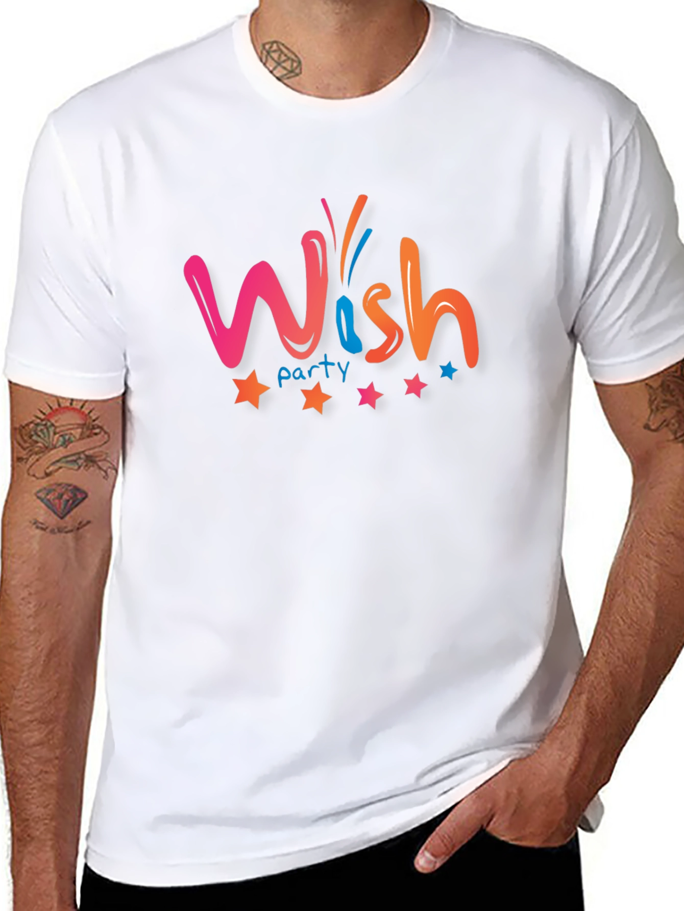 Wish Party Graphic T-Shirt - Black