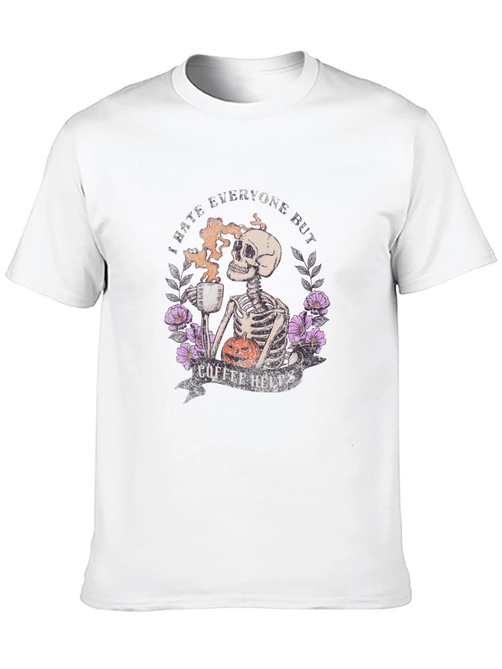 Coffee Helps Skeleton Graphic Tee