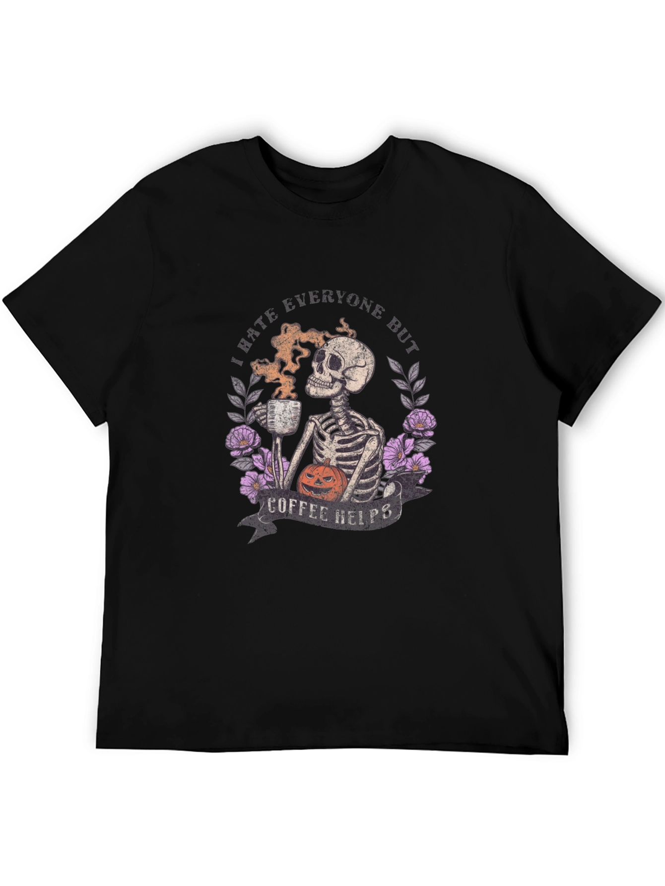 Coffee Helps Skeleton Graphic Tee
