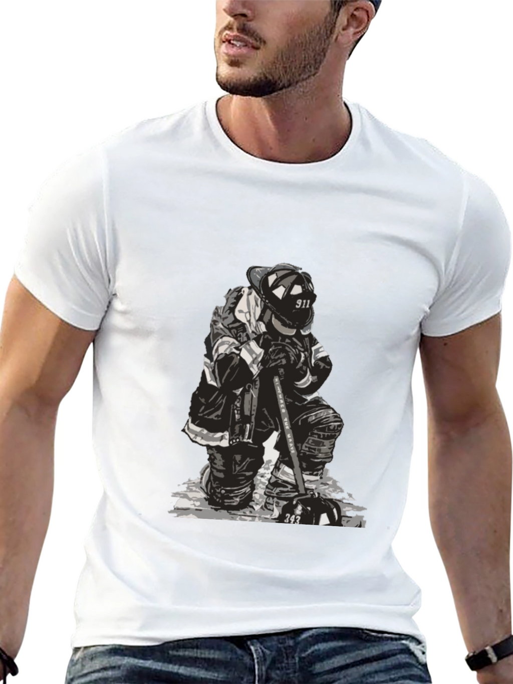 Firefighter Graphic Tee - Black
