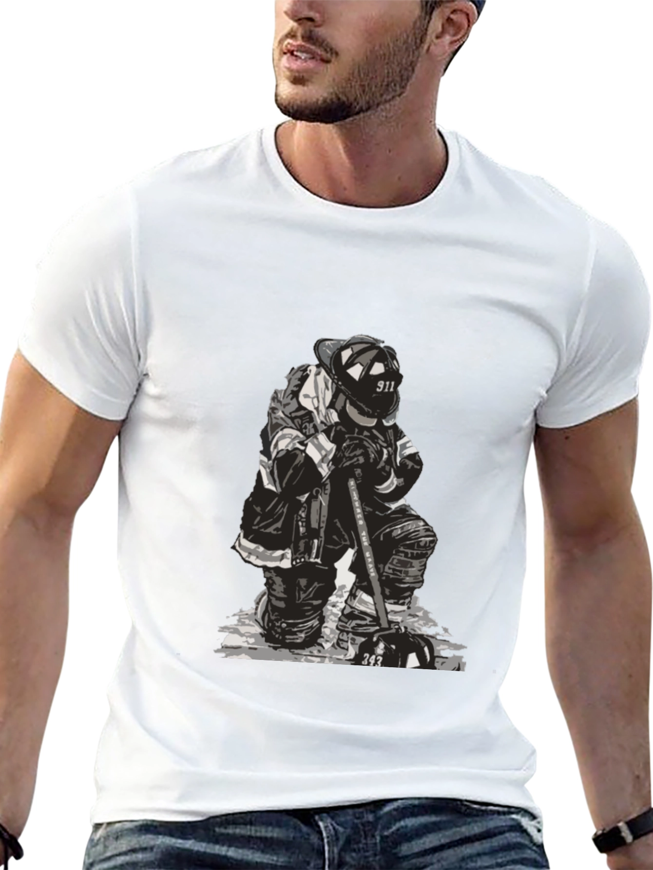 Firefighter Graphic Tee - Black