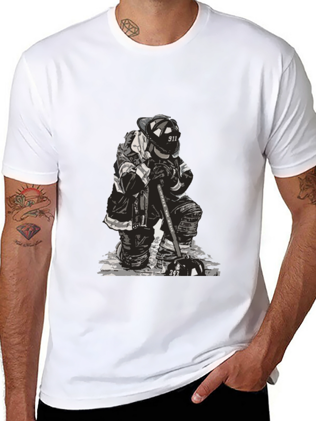 Firefighter Graphic Tee - Black