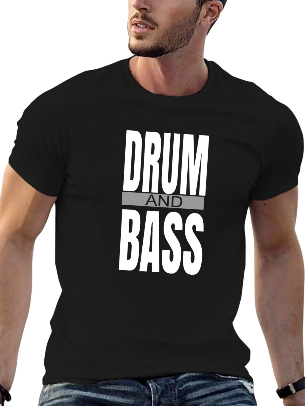 Drum and Bass Graphic T-Shirt - Black Cotton Tee