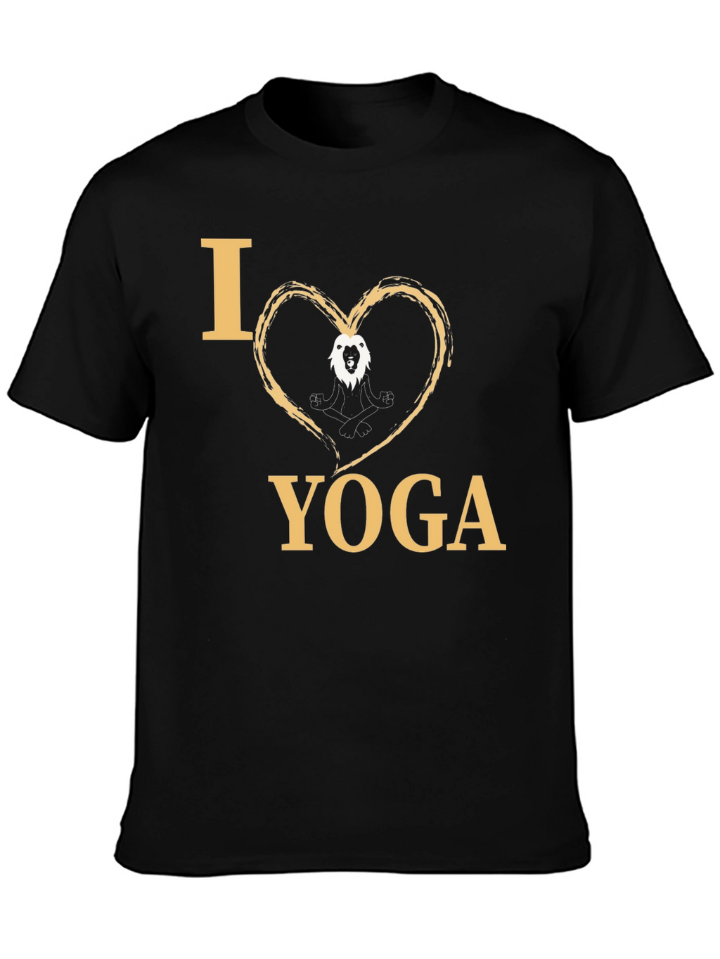 I Heart Yoga Lion Meditating T-Shirt