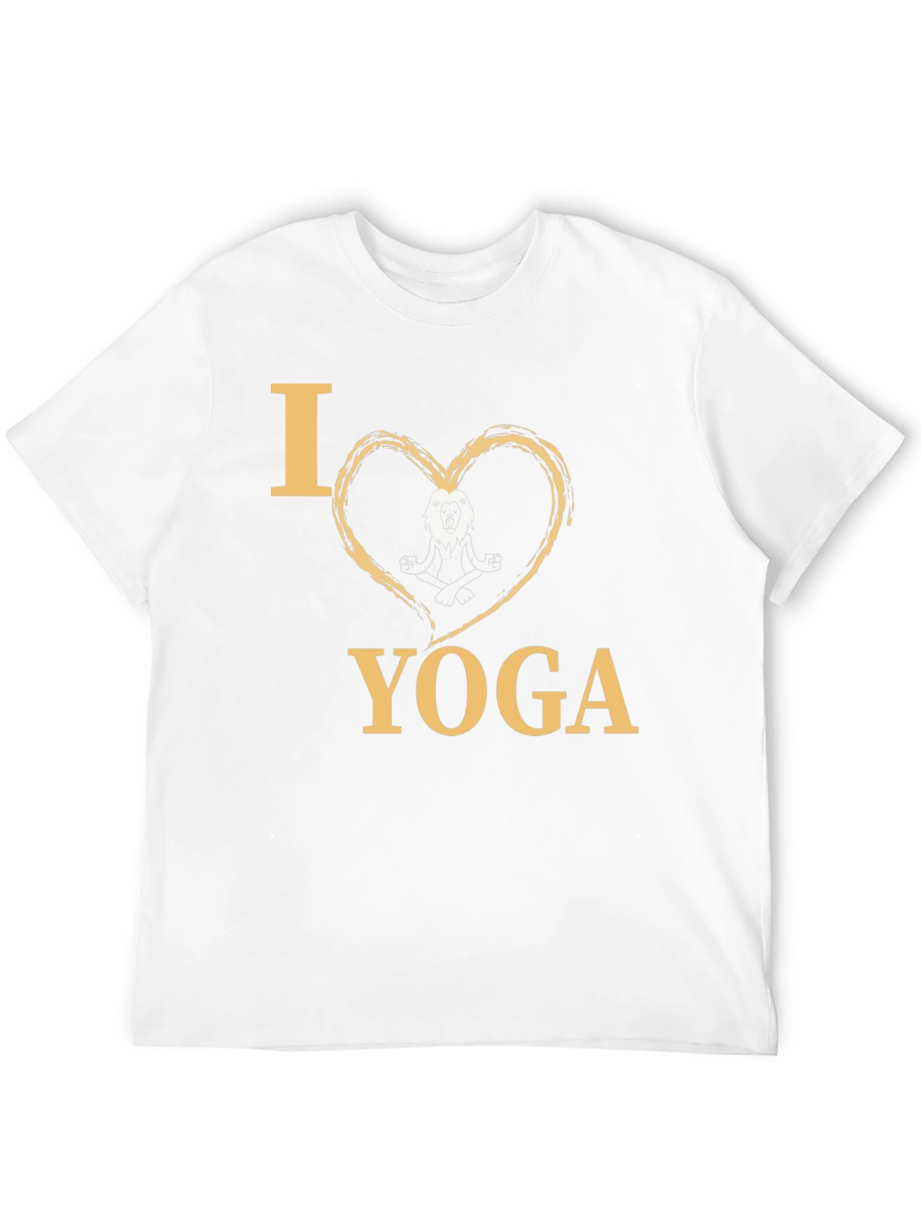 I Heart Yoga Lion Meditating T-Shirt