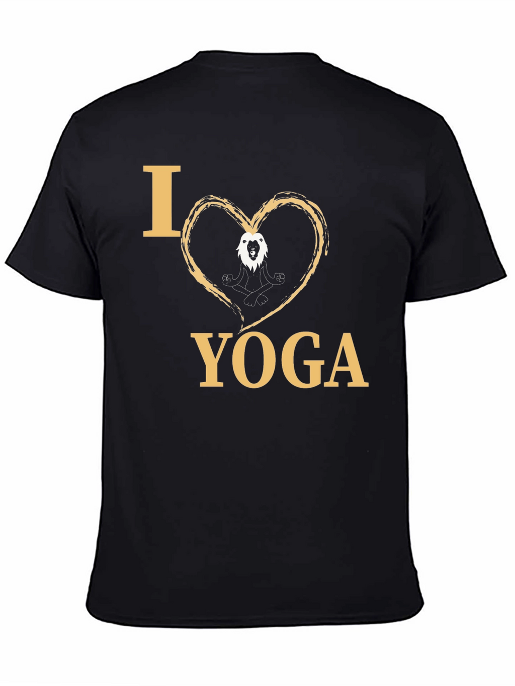I Heart Yoga Lion Meditating T-Shirt