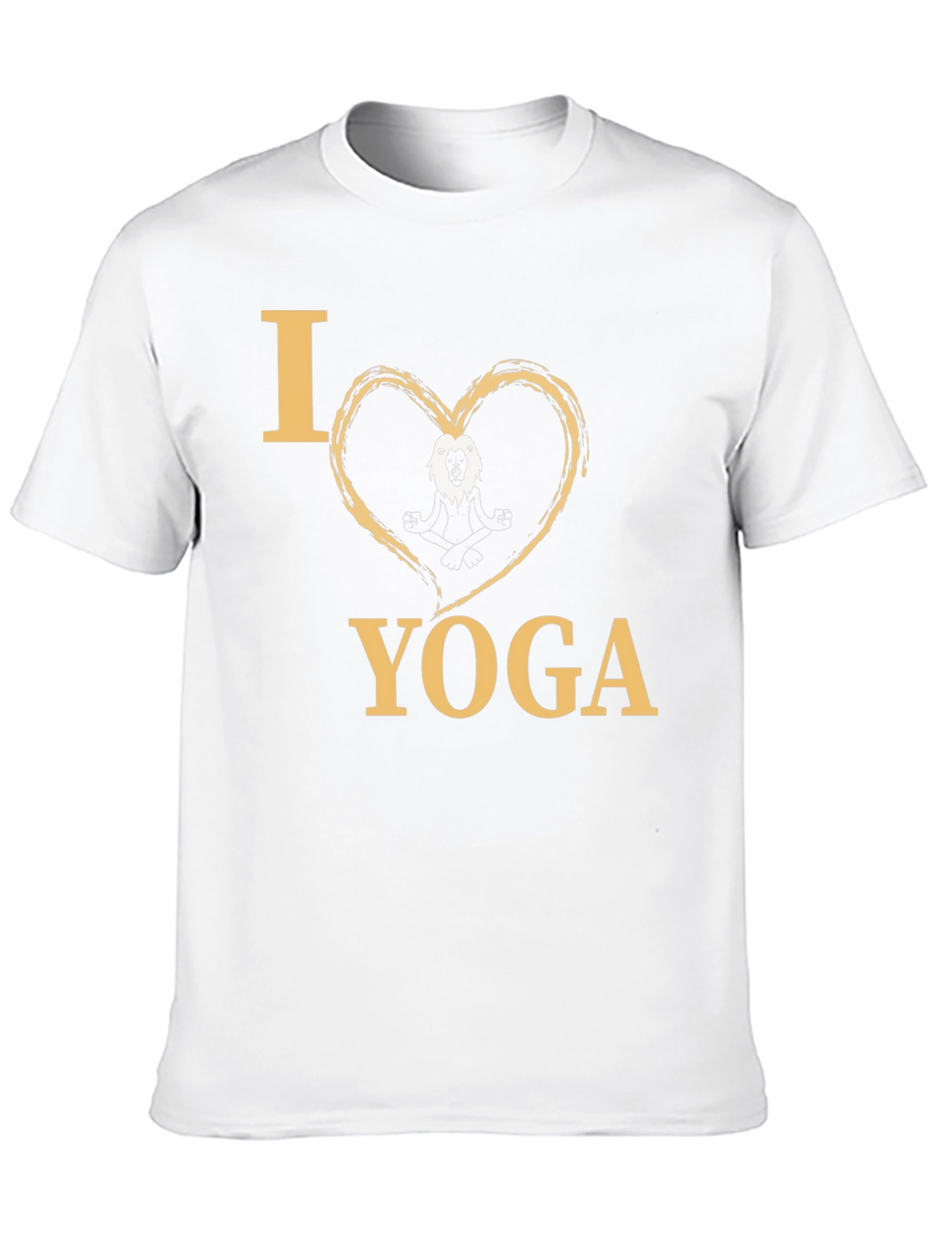 I Heart Yoga Lion Meditating T-Shirt
