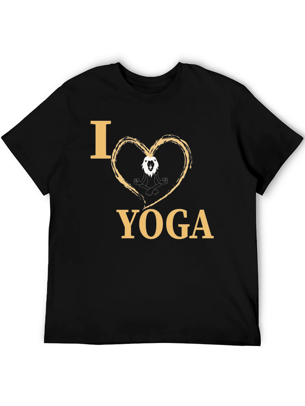 I Heart Yoga Lion Meditating T-Shirt