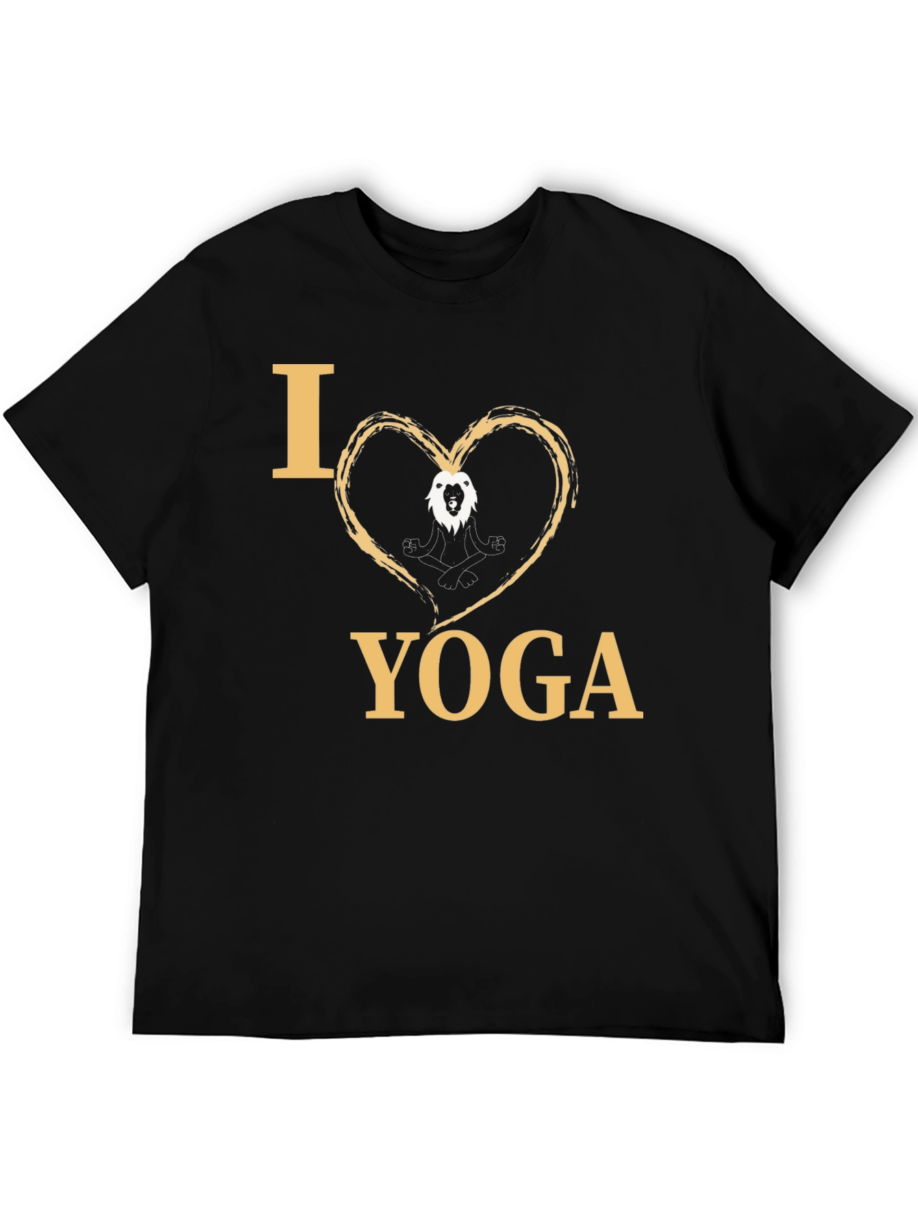 I Heart Yoga Lion Meditating T-Shirt