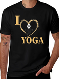 I Heart Yoga Lion Meditating T-Shirt