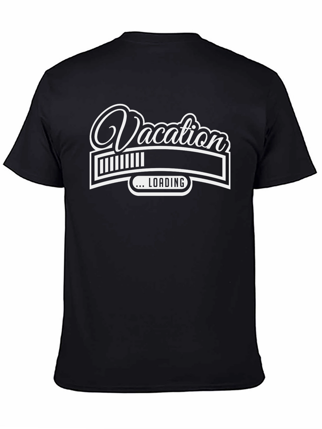 Vacation Loading T-Shirt - Black Graphic Tee