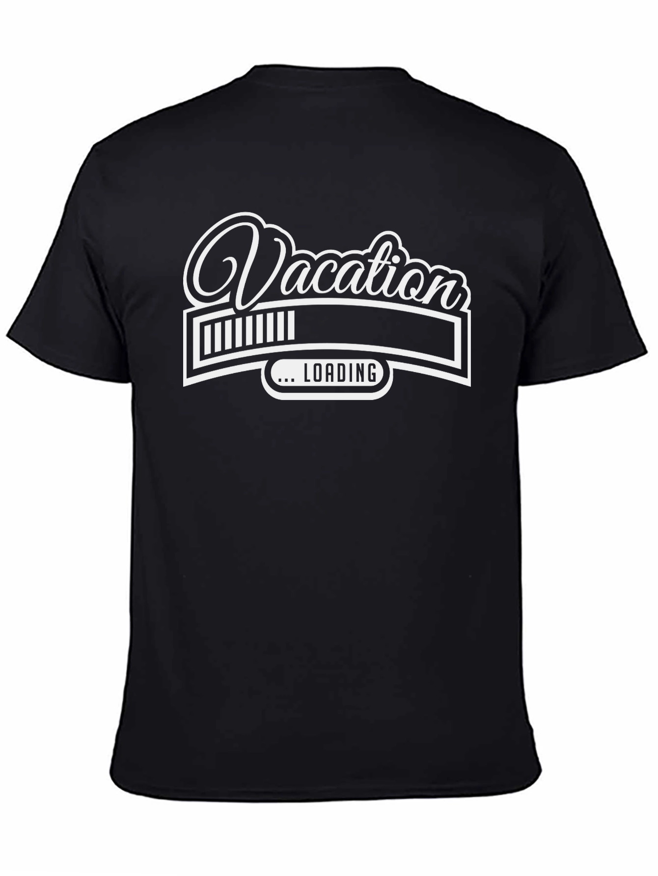 Vacation Loading T-Shirt - Black Graphic Tee