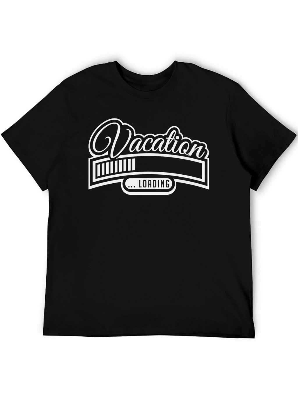 Vacation Loading T-Shirt - Black Graphic Tee