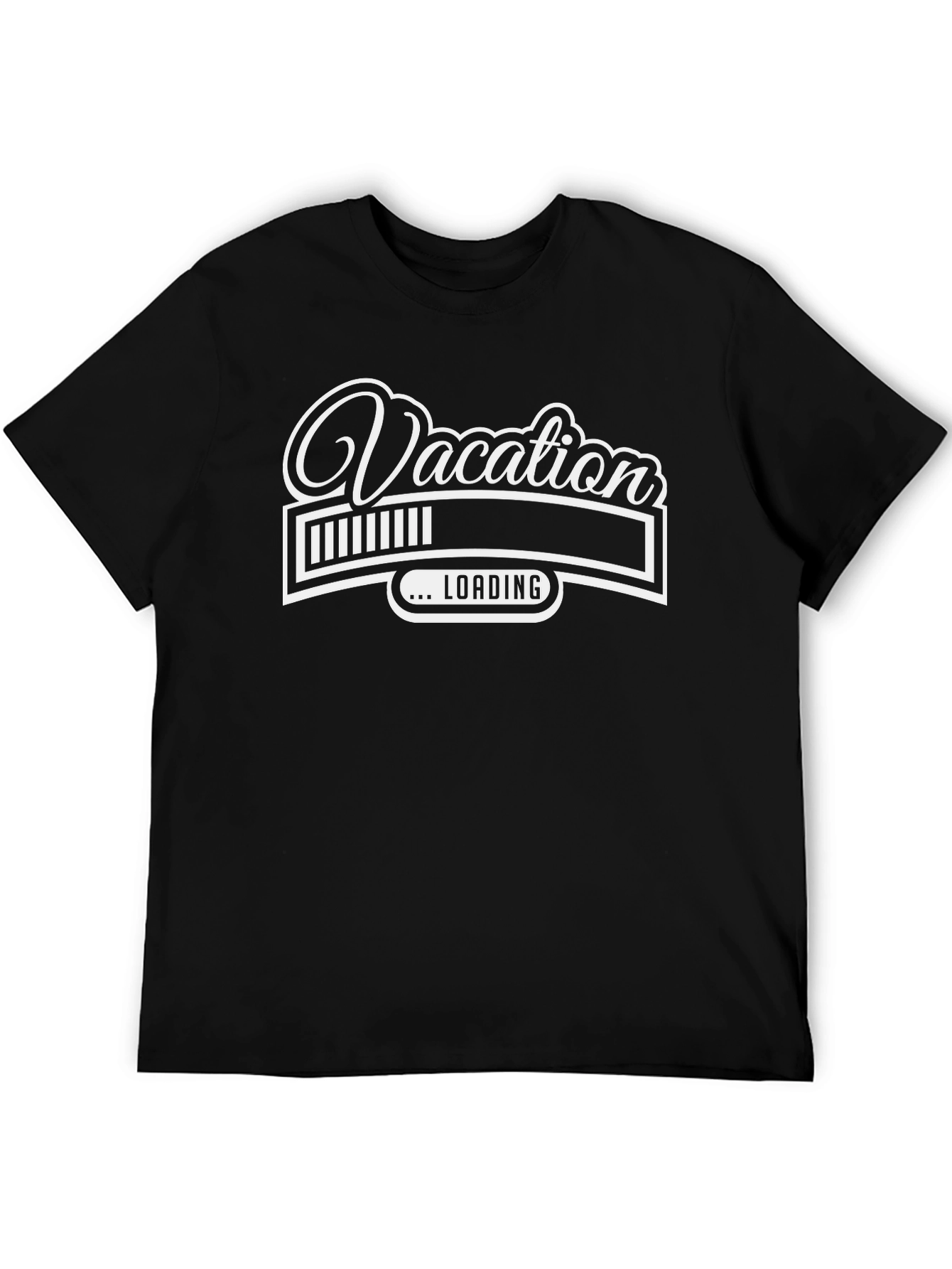 Vacation Loading T-Shirt - Black Graphic Tee