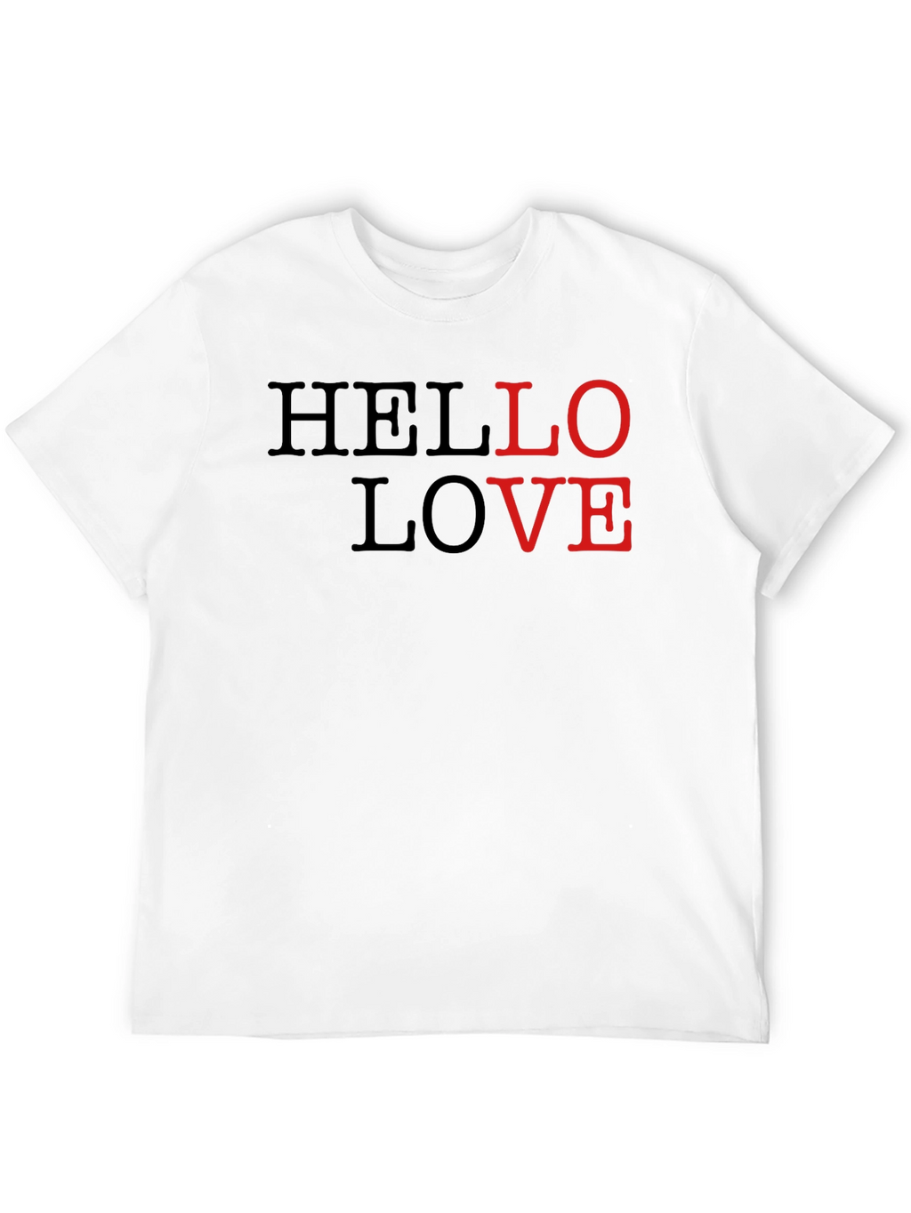 Hello Love Graphic Tee - Stylish Casual Wear