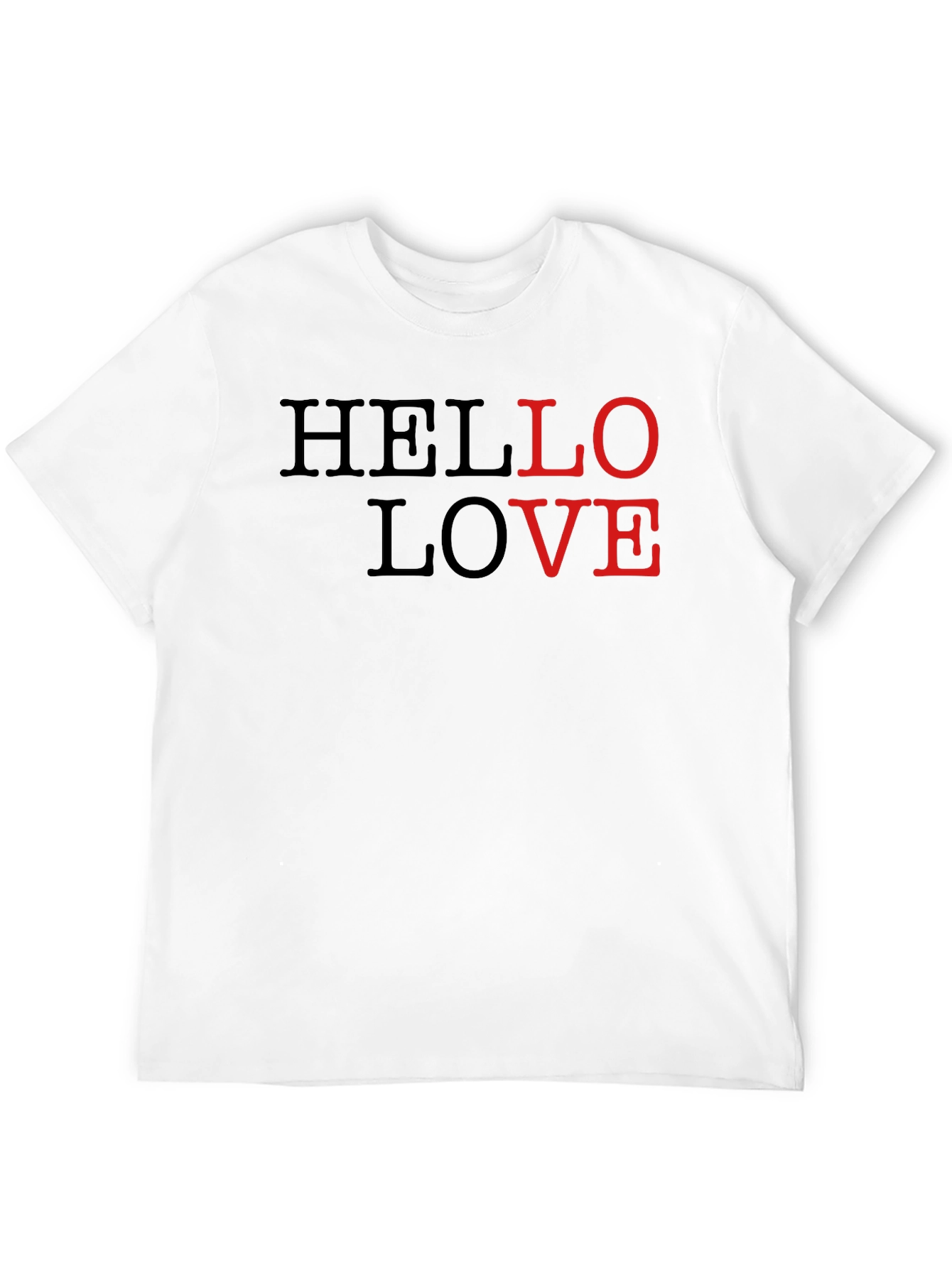 Hello Love Graphic Tee - Stylish Casual Wear