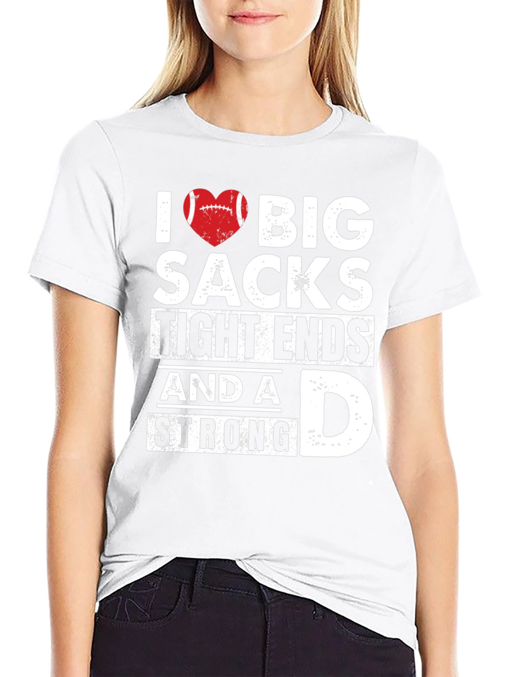 I Heart Big Sacks Football T-Shirt