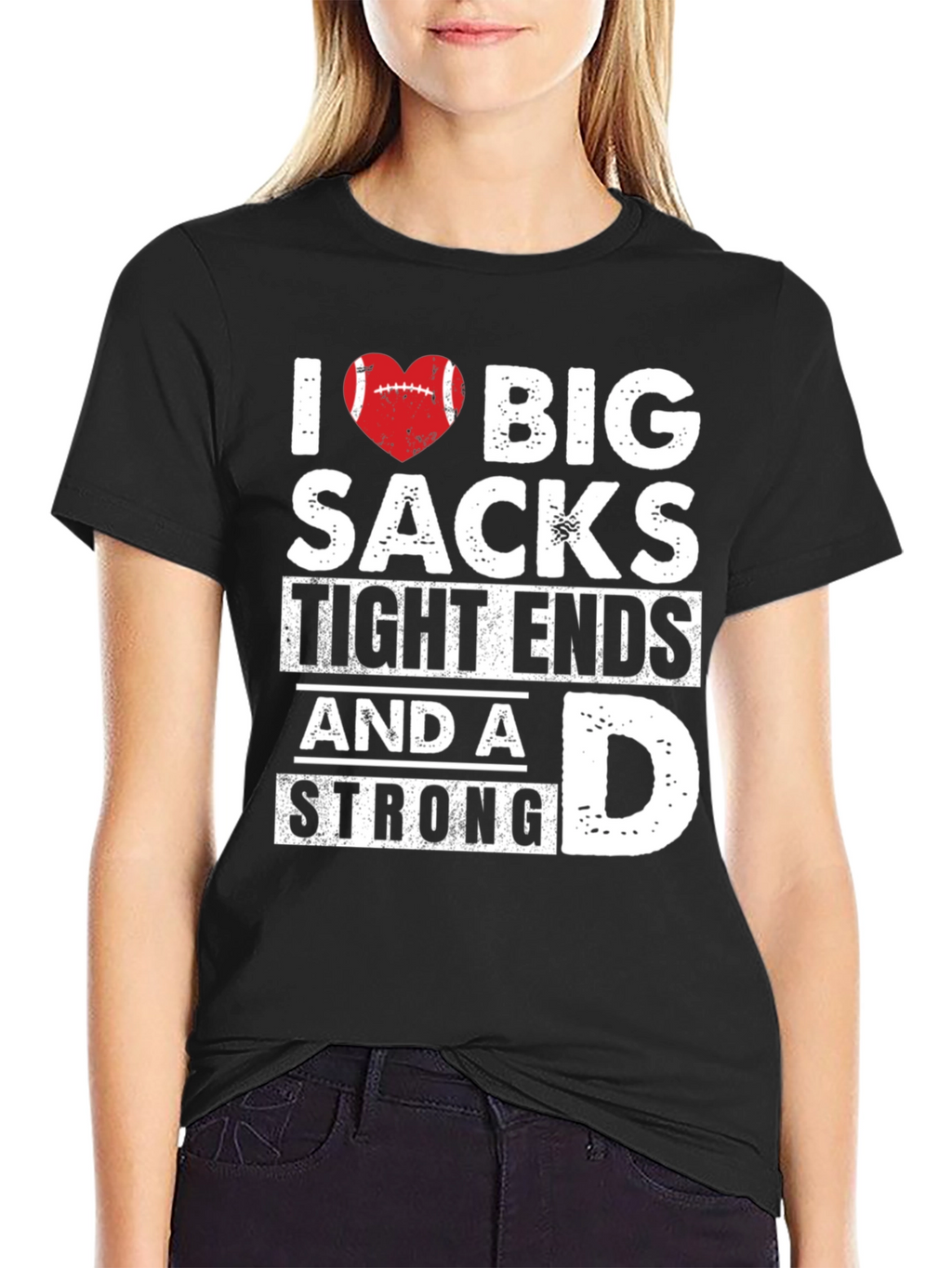 I Heart Big Sacks Football T-Shirt