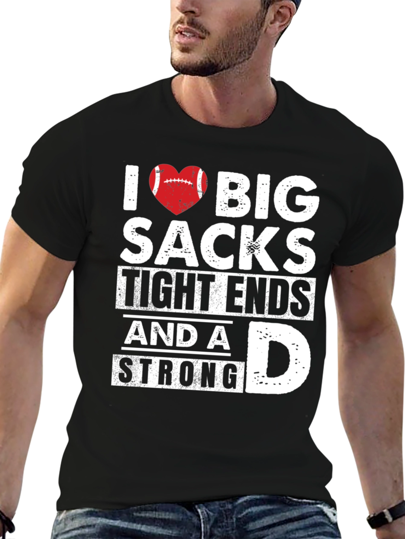 I Heart Big Sacks Football T-Shirt