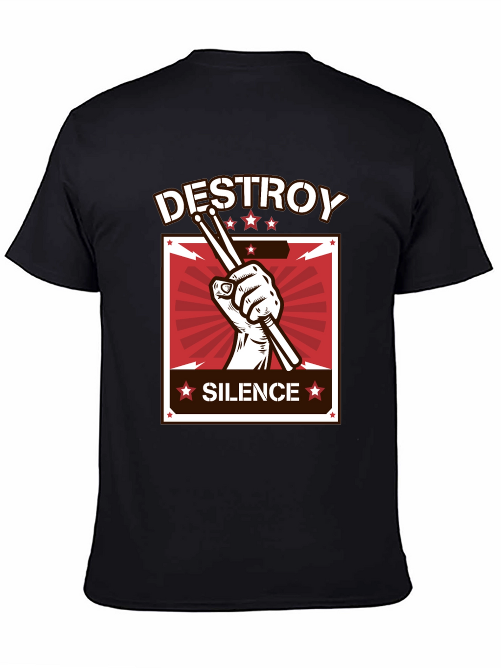 Destroy Silence T-Shirt - Drummer Design Tee