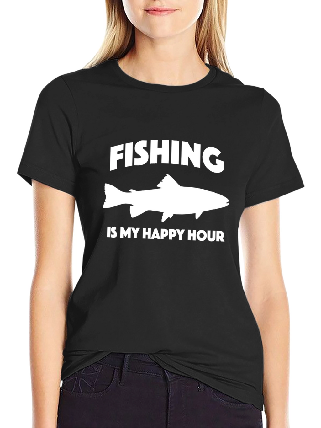 Fishing is My Happy Hour Graphic Tee