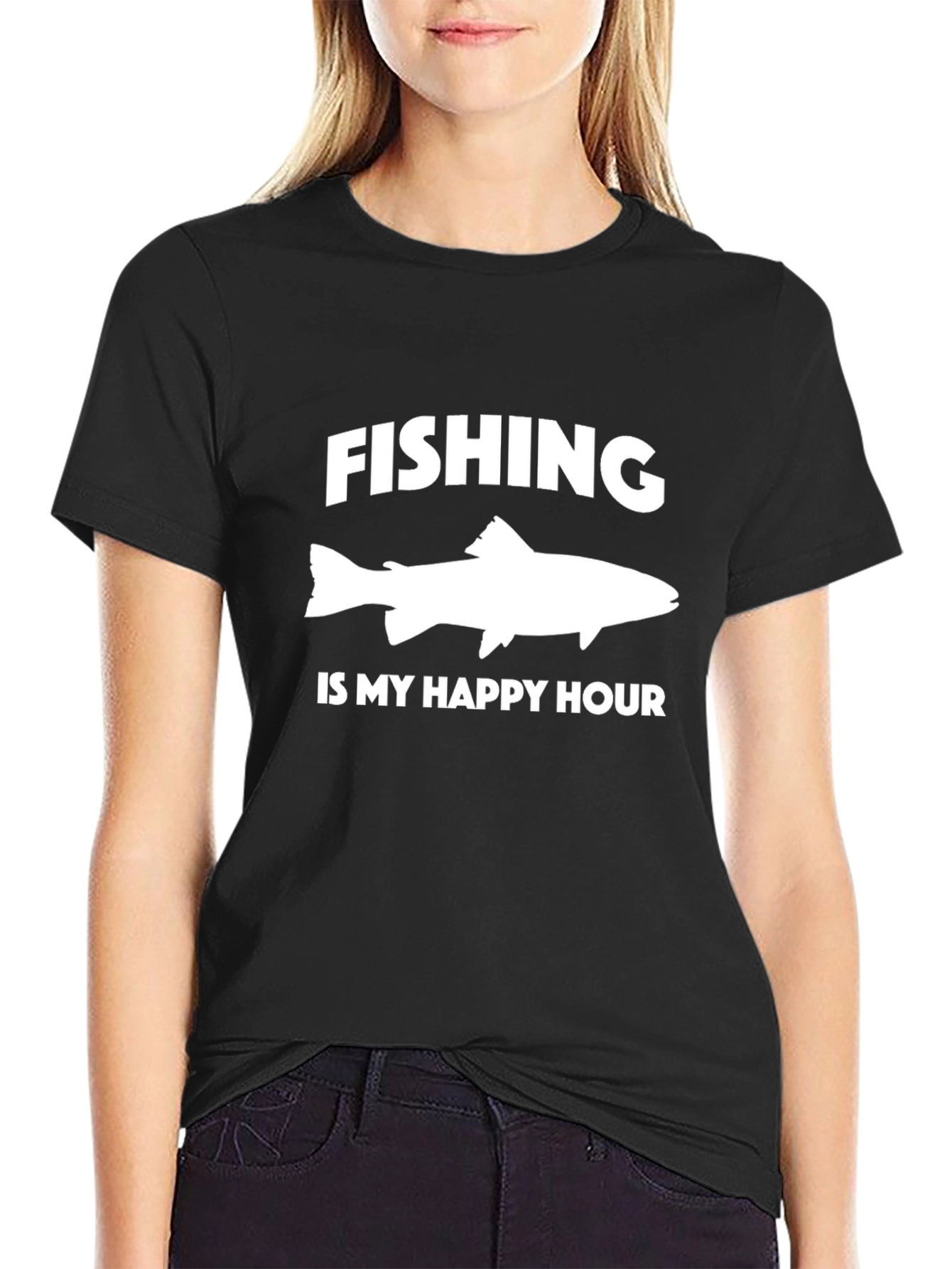 Fishing is My Happy Hour Graphic Tee