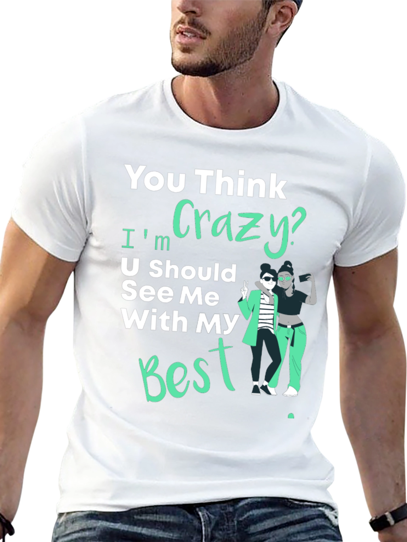 Crazy Bestie Graphic Tee