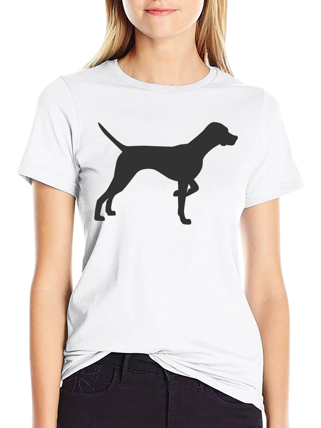 Black Dog Silhouette Graphic Tee