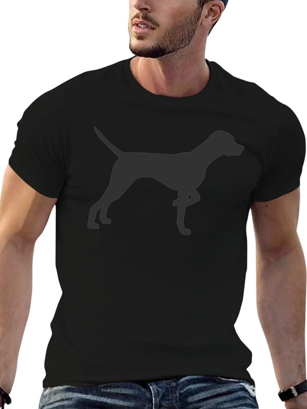 Black Dog Silhouette Graphic Tee