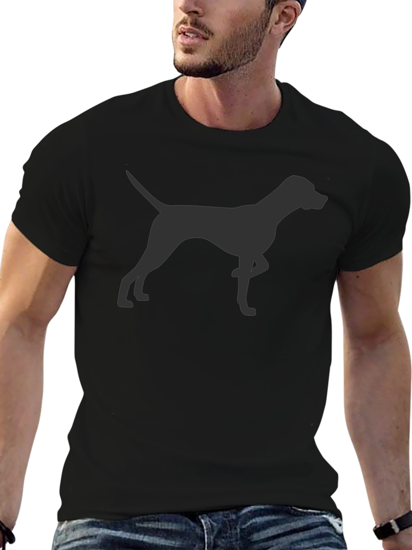 Black Dog Silhouette Graphic Tee