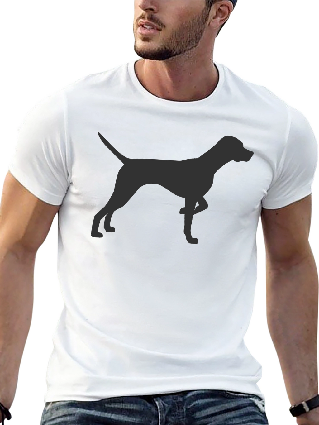 Black Dog Silhouette Graphic Tee