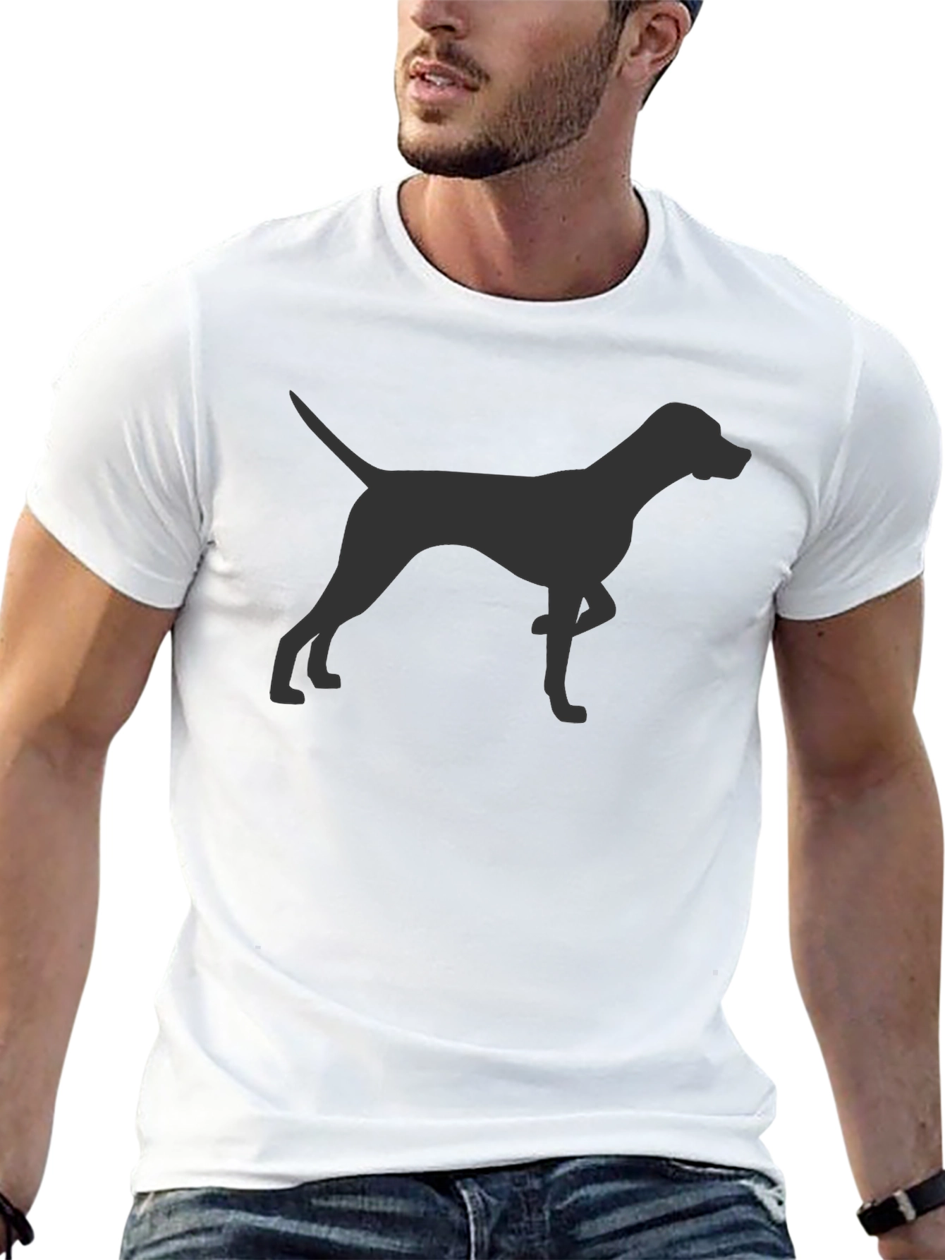 Black Dog Silhouette Graphic Tee
