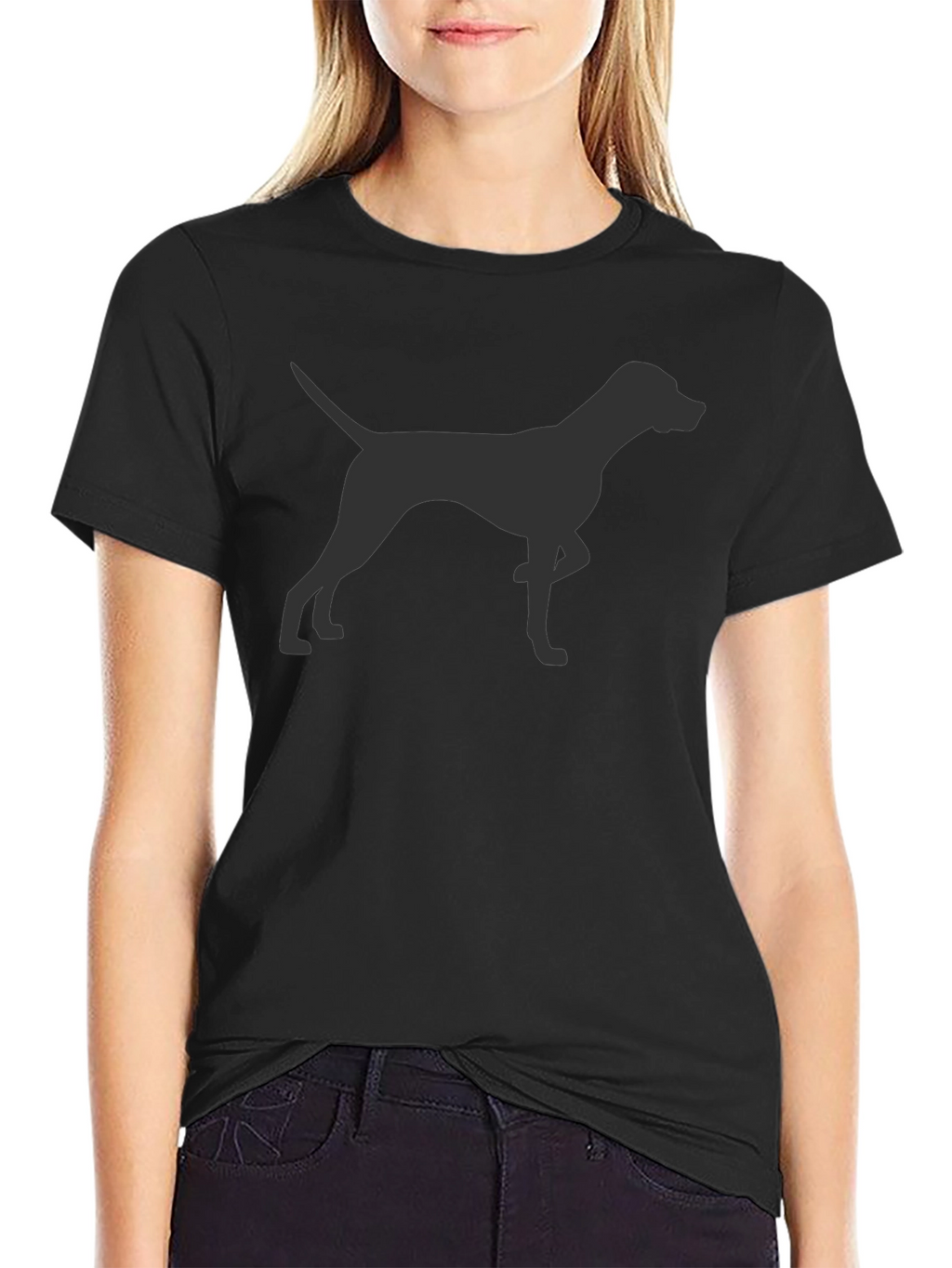 Black Dog Silhouette Graphic Tee