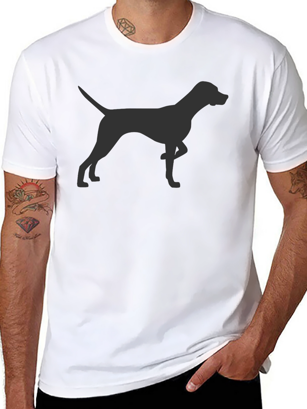 Black Dog Silhouette Graphic Tee